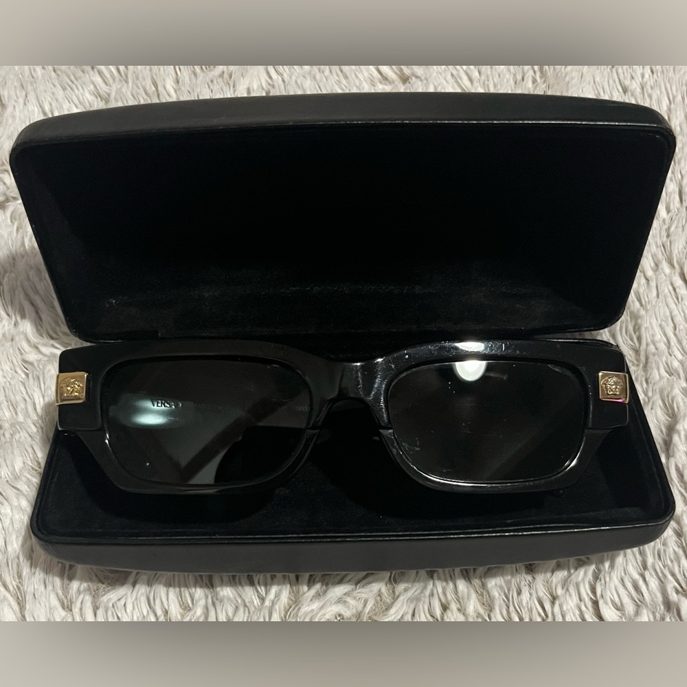 Versace Black and Gold Sunglasses